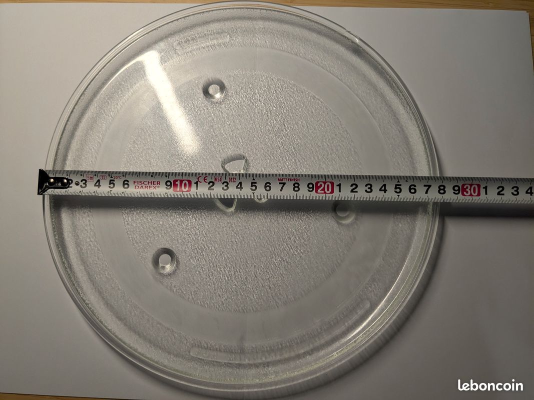 Plateau en verre microonde 28cm + support tournant (image 2)