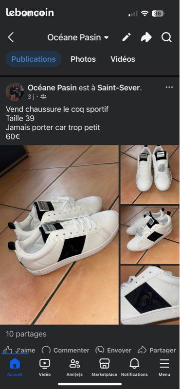 Vend chaussure le coq sportif (image 1)