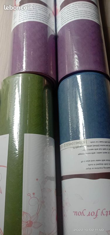Tapis de yoga-neuf-grand format-183cmx61cmx 6mm (image 4)