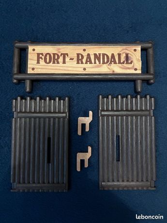 Fort Playmobil Vintage Western Avec Soldats Nordistes Et Panneau D'entrée RANDALL 3419