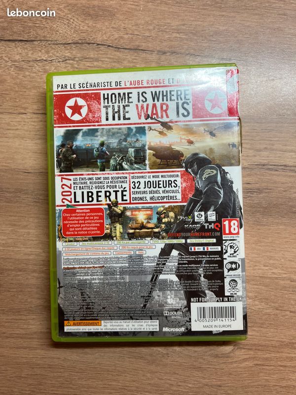 Jeu Homefront Xbox 360 Avec Livret, Très Bon état, Testé