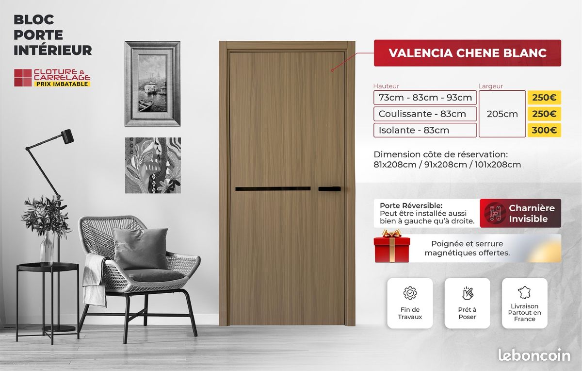 DESTOCKAGE 📉 Portes D’Intérieur 📉 Stock Limité 📉 Prix Bas (image 4)