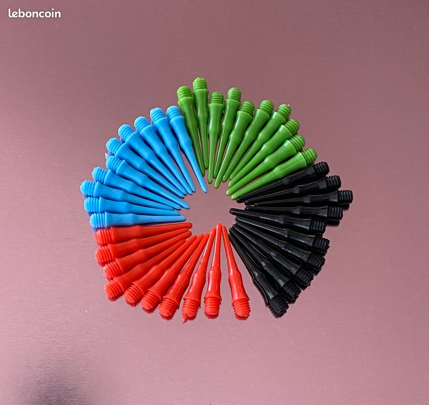 Lot de 40 pointes de fléchettes soft tip – pointes de rechange pour cible électronique (image 2)