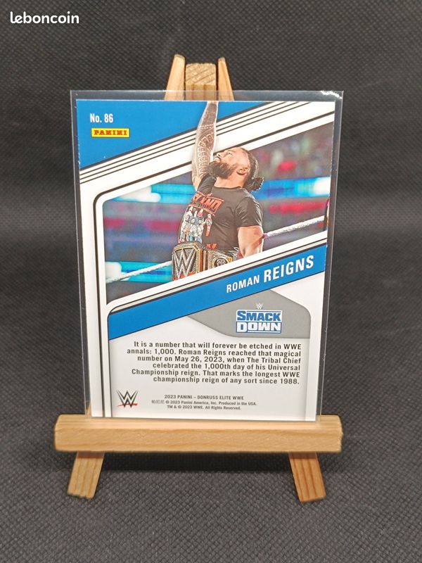 Lot de 3 cartes Panini Donruss Elite Roman Reigns (image 5)