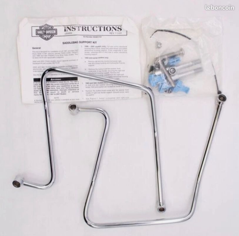90589-91d new harley davidson saddlebag support kit 91-05 dyna 98 - 2005 fxdwg (image 1)