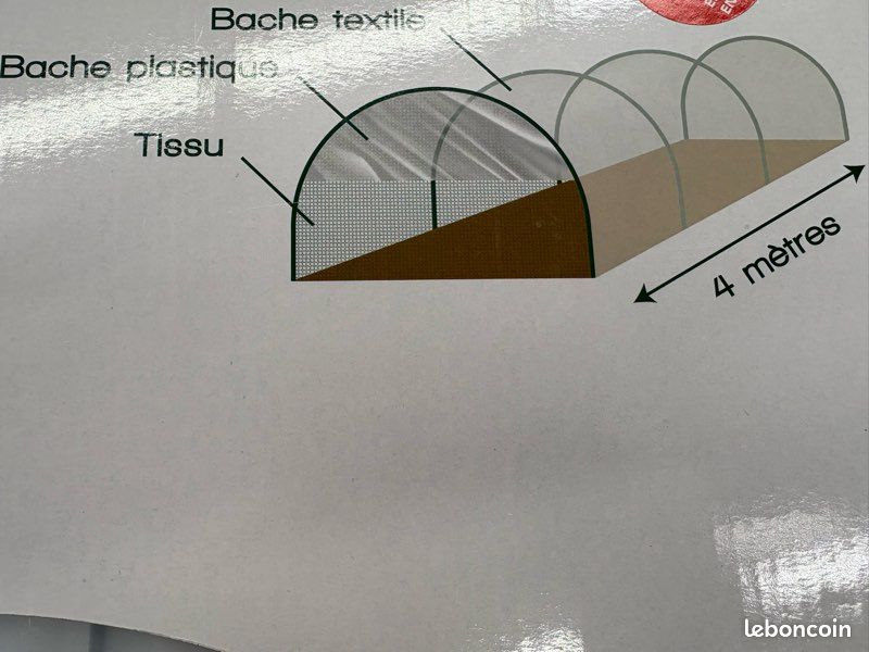 3 tunnels de croissance longueur 4m (image 2)