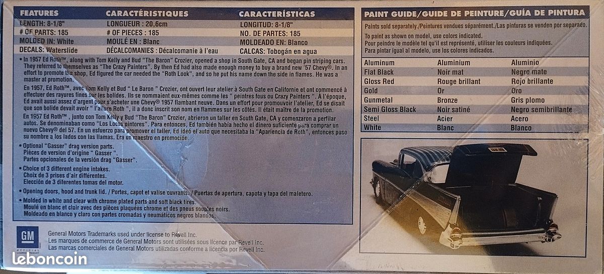 Maquette plastique CHEVY BEL'AIR 1957 "Ed Roth", version 2 en 1 - 1/25 - REVELL/MONOGRAM n° 85-4306 (image 3)