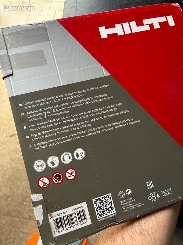 Disque Diamant Hilti 230 Mm - Neuf Sous Emballage