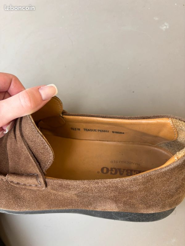 Mocassins Teague Penny Loafers Sebago en daim & cuir marron | Taille 44,5 #SLCM363 (image 7)