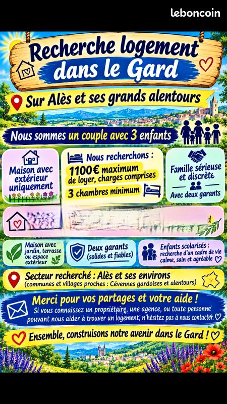 Maison 3 pièces 60 m² · à Alès · 60 m² · 1 100 €/mois