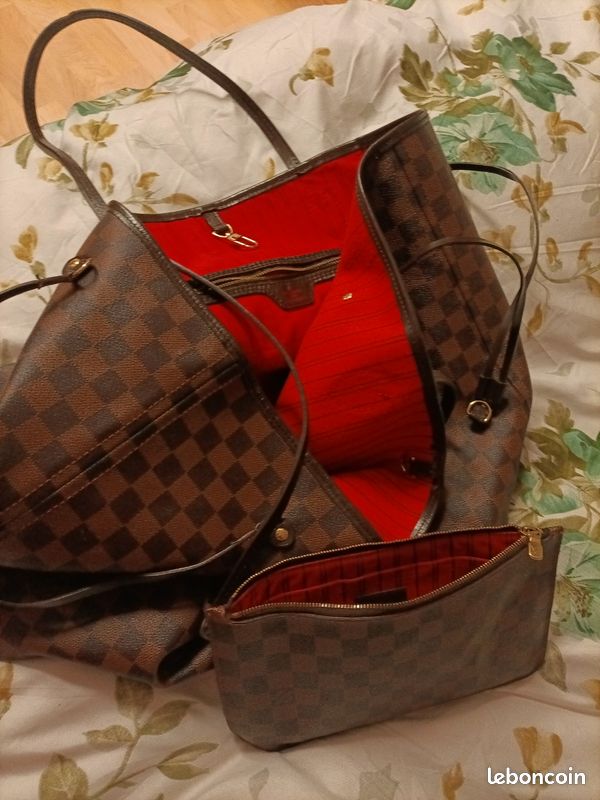 Sac Louis Vuitton Neverfull MM très grand avec pochette