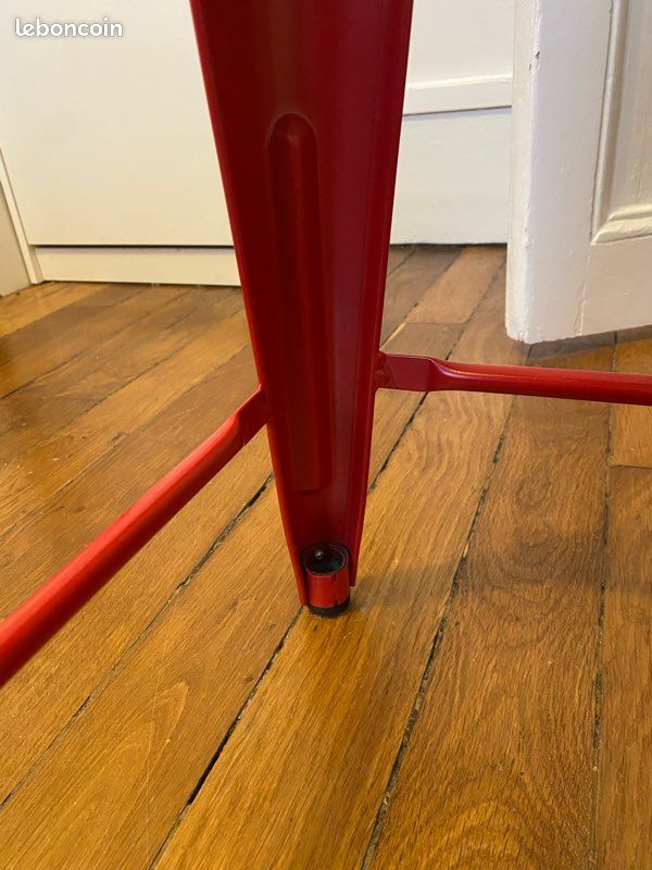 Tabouret de bar métal rouge (image 3)