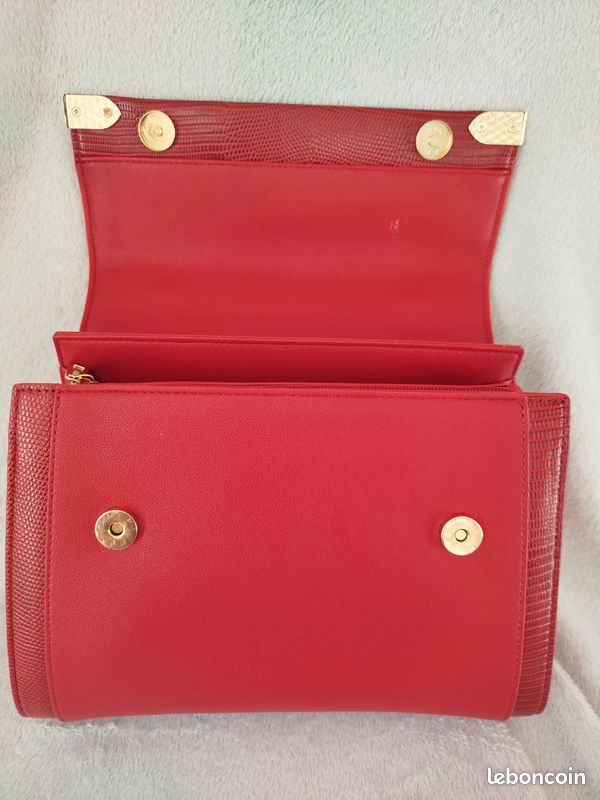 Sac à Épaule Tom & Eva En Bambou - Motif Carreaux Blanc/Noir/Rouge, Taille Moyenne, Neuf Avec Étiquettes