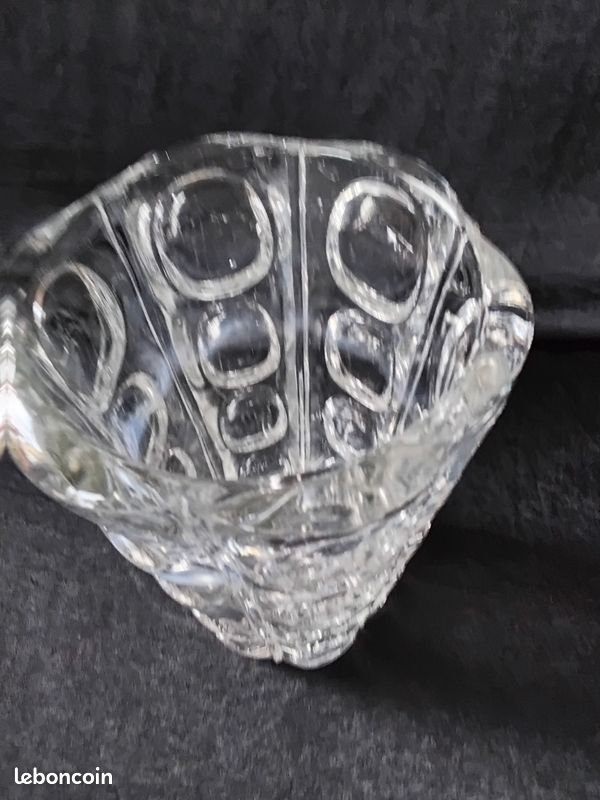 Maastricht Holand vase cristal optique années 1970 (image 5)