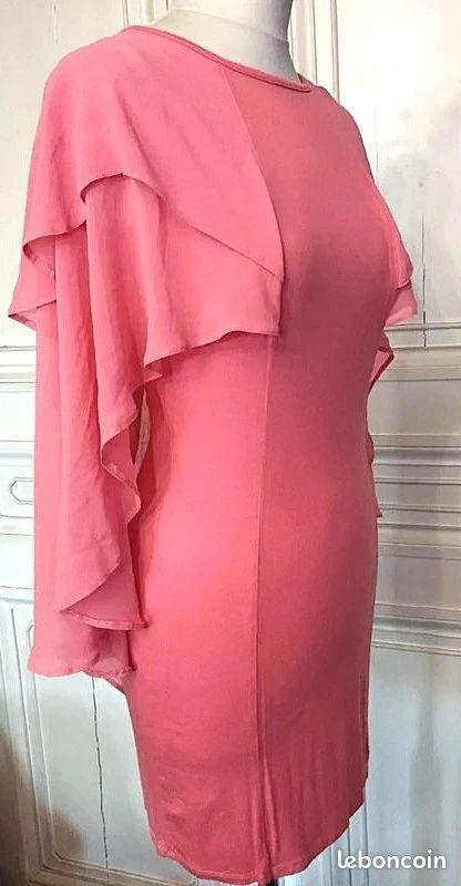 River Island Robe Ceremonie Soirée Cape Mousseline TM (image 1)