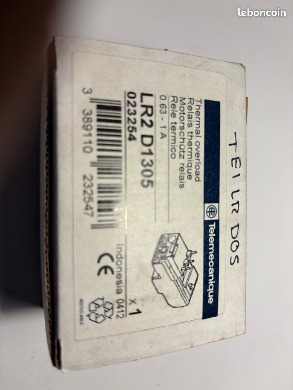 Relais thermique TeSys Télémécanique / Schneider - LR2 D1305 (0,63 - 1 A) (image 2)