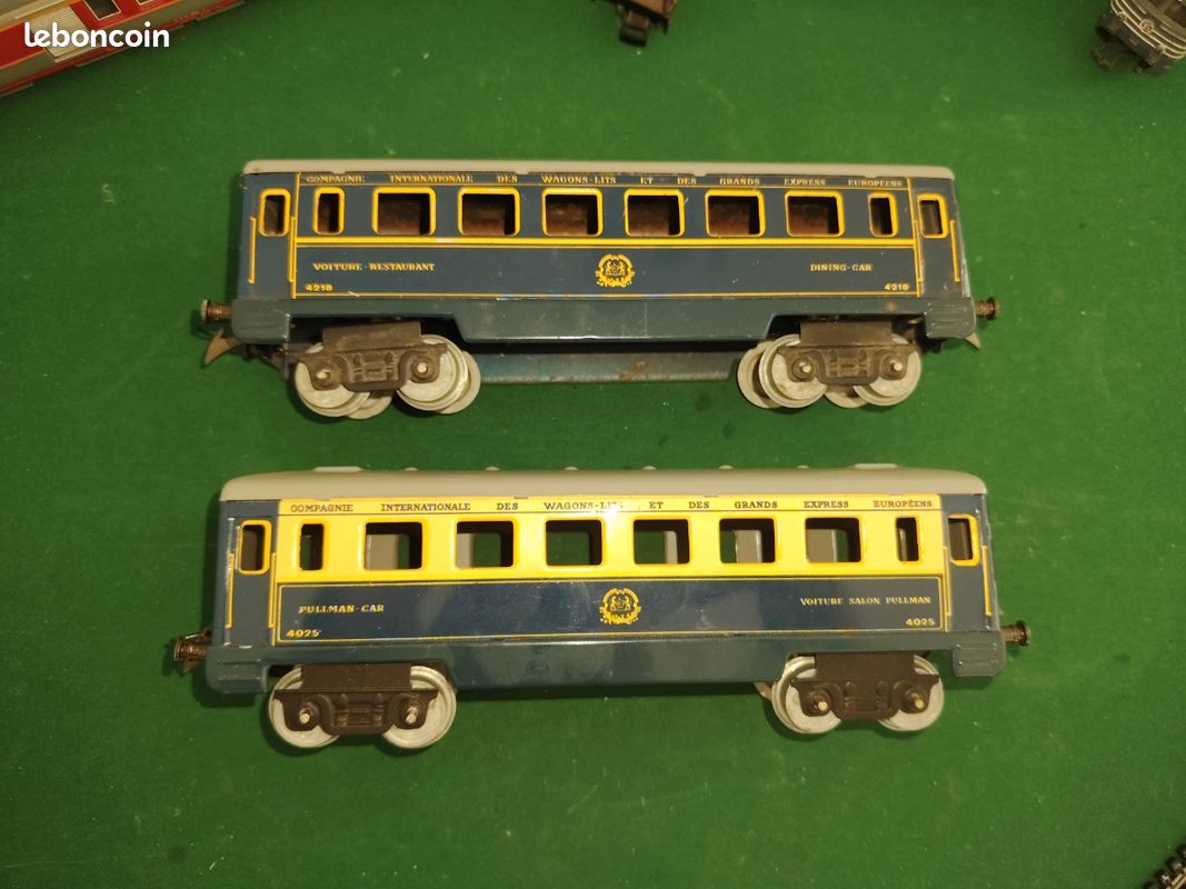Lot de wagon Pullmann Hornby Meccano en métal Échelle O SNCF (image 2)