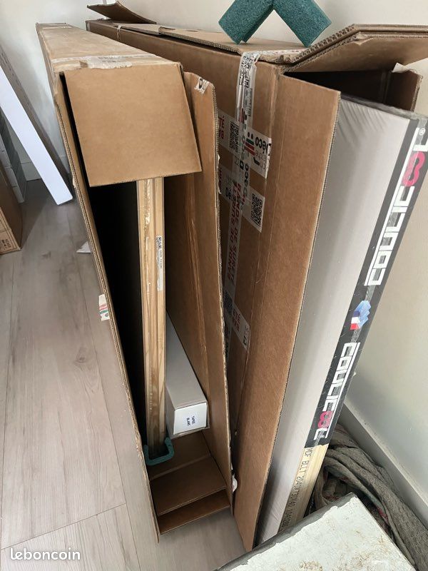Porte Coulissante NEUVE avec Rail - Bois Prépeinte 73 cm - Avec butée (image 4)