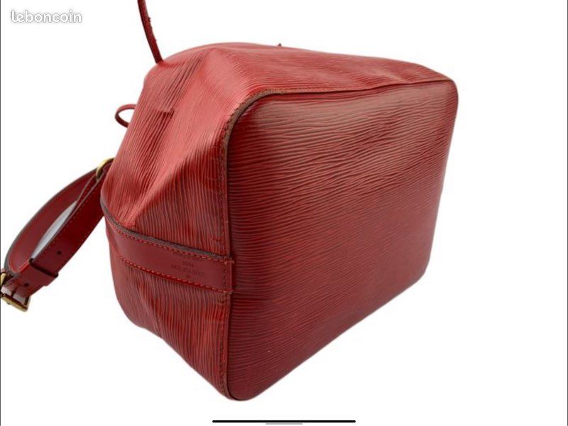 Sac à main Louis Vuitton petit Noé leather Rouge bordeaux (image 3)
