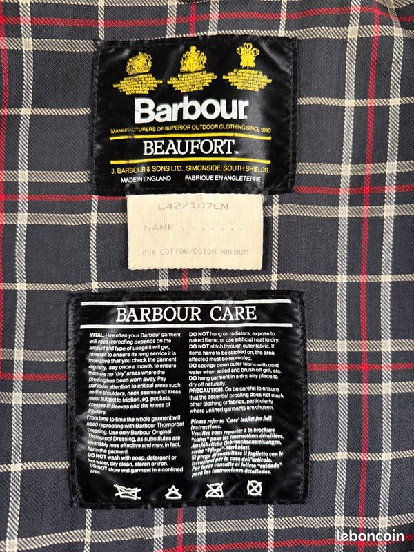 Veste Barbour Beaufort Wax Femme Navy C42/107cm Vêtements