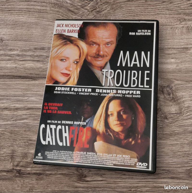 DVD 2 FILMS Man Trouble et Catchfire (image 1)