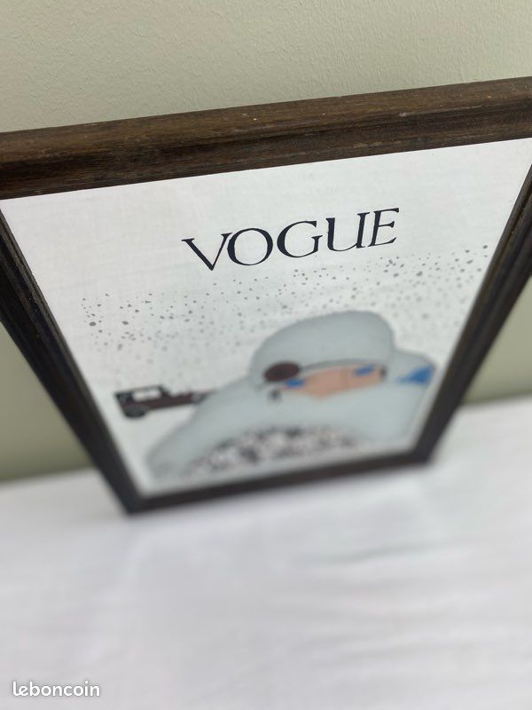 Miroir sérigraphié vogue vintage (image 1)