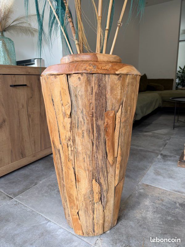 Lot De 10 Vases Bols Décoratifs British Gardens – Bois Teck – Maison Salon