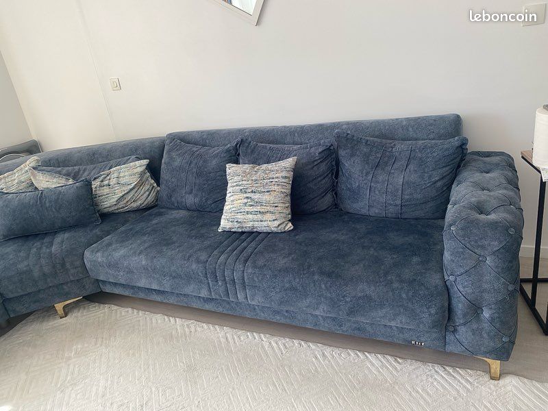 🛋️ Grand canapé d’angle Elif Mobilya convertible avec coffre de rangement – Très bon état (image 2)