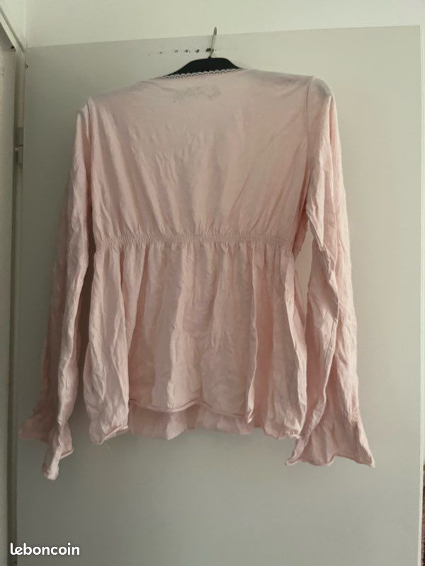 Blouse fluide okaidi rose 14 ans (image 3)