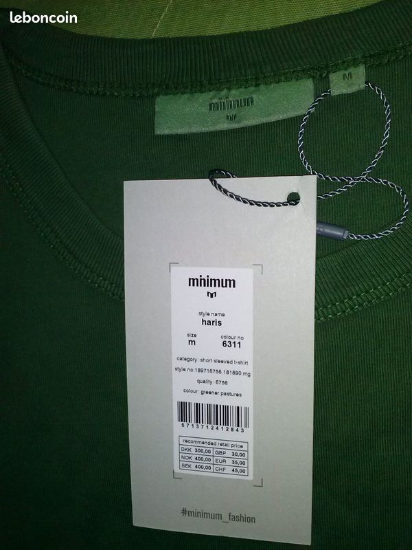 Polo vert foncé neuf Minimum Haris avec ticket (image 2)