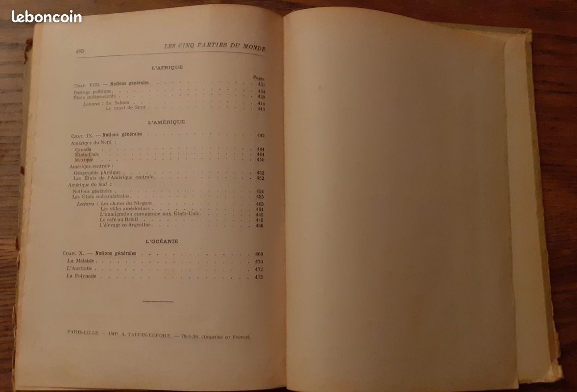 LA GEOGRAPHIE DU BREVET ELEMENTAIRE. ECOLES PRIMAIRES SUPERIEURES ET COURS COMPLEMENTAIRES – Paul Kaeppelin, Maurice Teissier – Hatier 1936 (image 20)
