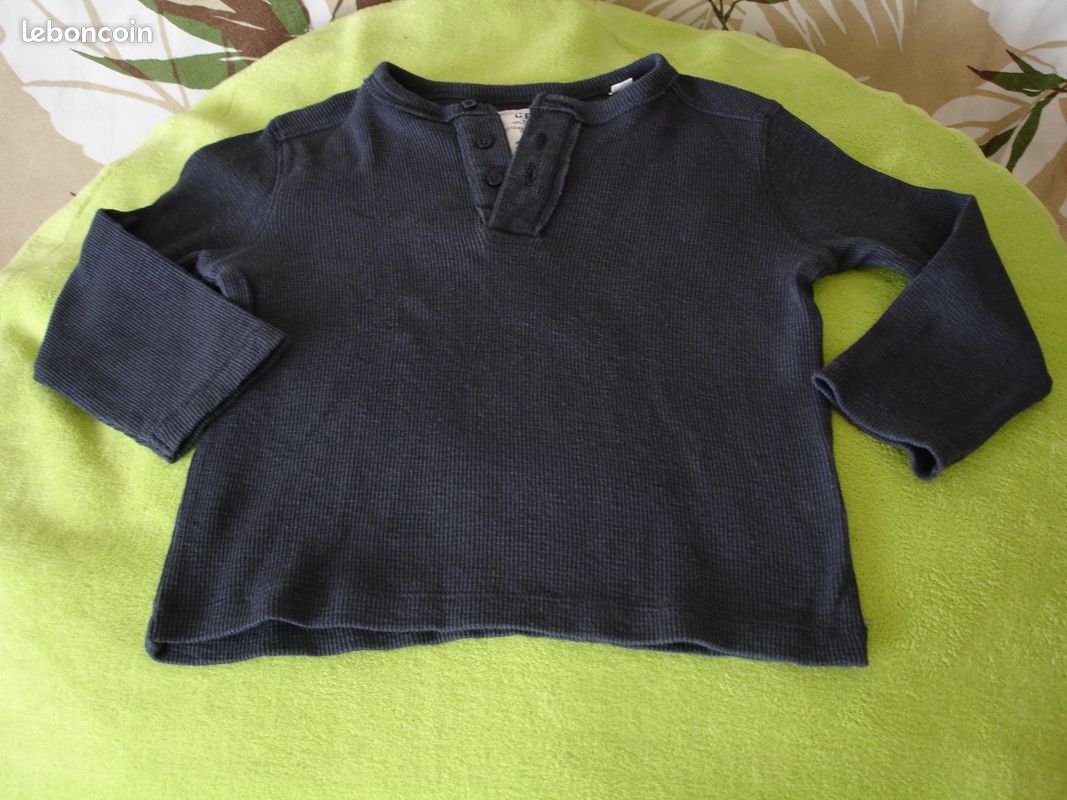 Tee-shirt manches longues marine CFK 3 ans (image 1)