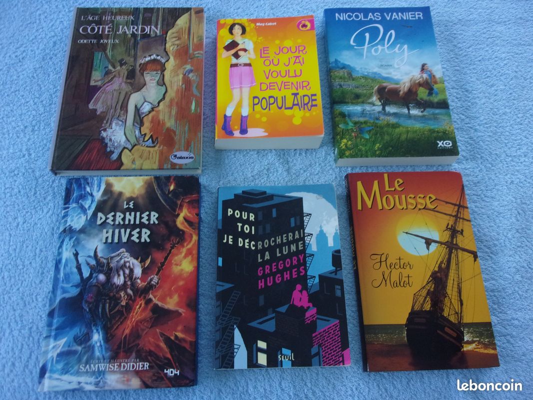 NEUF / Lot de 6 grands livres pour enfants : poly + mousse + côté jardin + populaire + dernier hiver + décrocherai la lune / à Prix REDUIT (image 1)