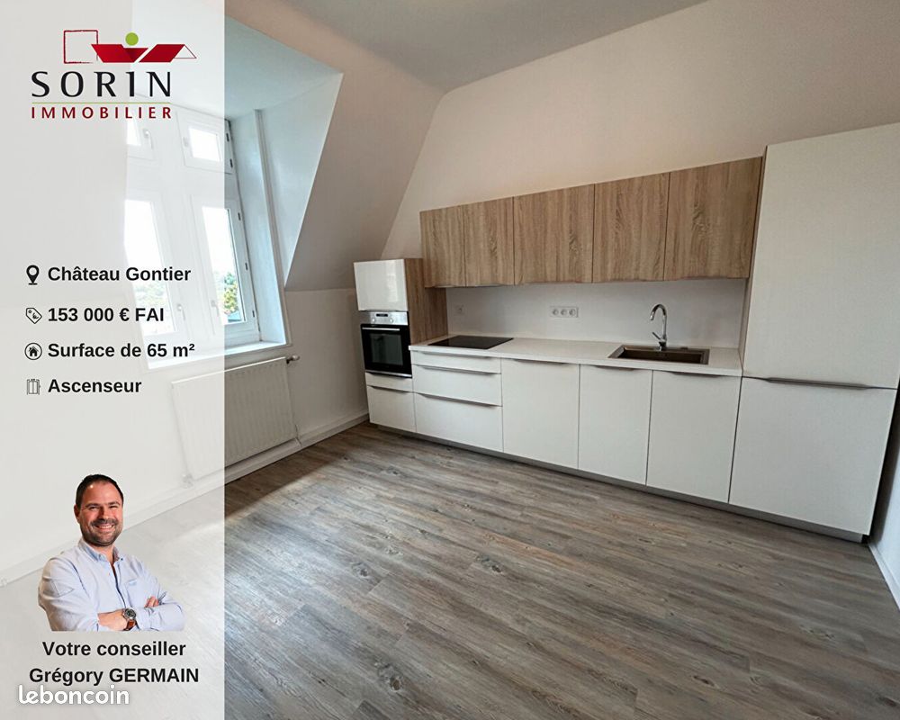 Appartement 2 pièces 65 m² · à Château-Gontier-sur-Mayenne · 65 m² · 153 000 €