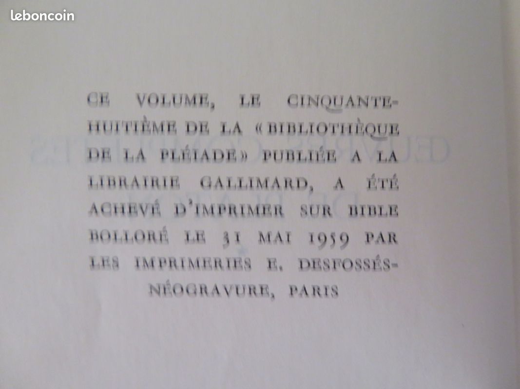 Platon . Oeuvres complètes . Volume : 1. Editions la pléiade .1959 (image 4)