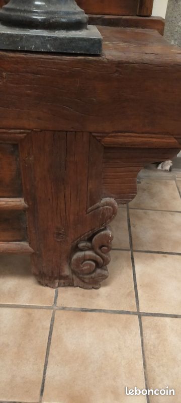 Banc ancien en bois (image 2)