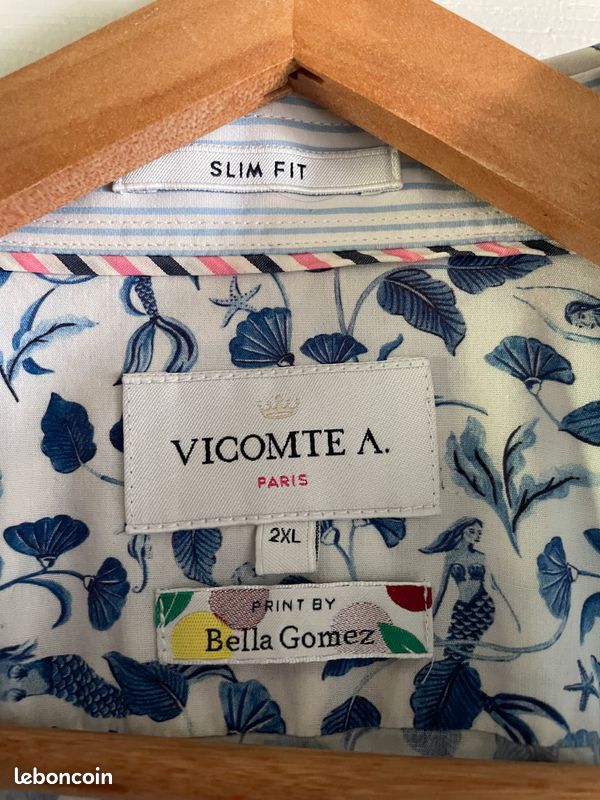 Chemise Vicomte A. Manches longues – XXL Slim (taille plutôt XL) – Excellent état (image 6)