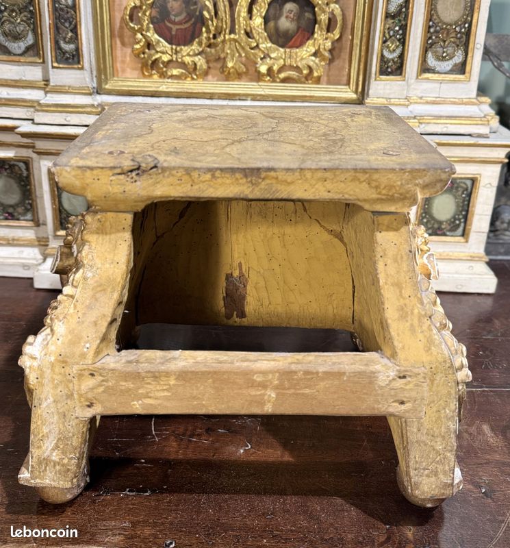 Banc Napoléon III en bois doré et ébène En vente sur