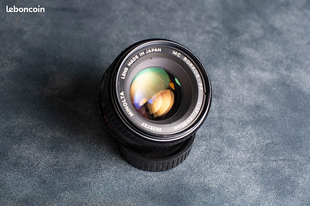 Objectif Minolta MC ROKKOR-X PF 50mm F/2 - Argentique - Bon état