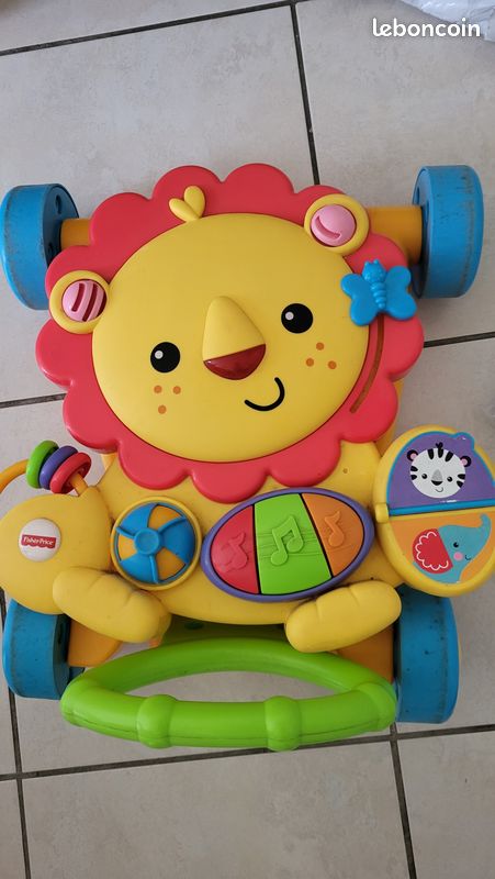 Trotteur pousseur aide à la marche Fisher price Lion Jeux Jouets