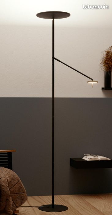 Lampadaire avec lisseuse MIRASOL .NOIR H.180 CM (image 1)