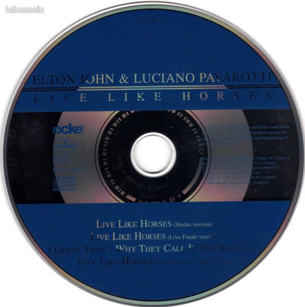 CD Elton JOHN & Luciano PAVAROTTI Live like horses (D2185) (image 3)