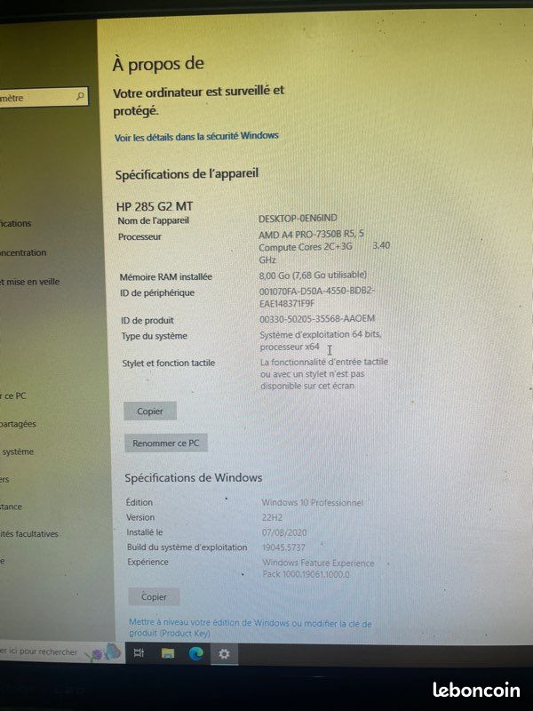 Tour pc hp 285 g2 mt (image 2)