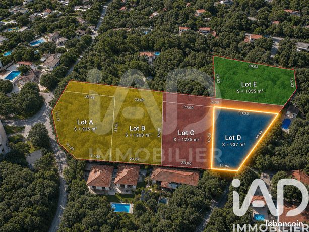 Terrain 937 m² Saint-Siffret