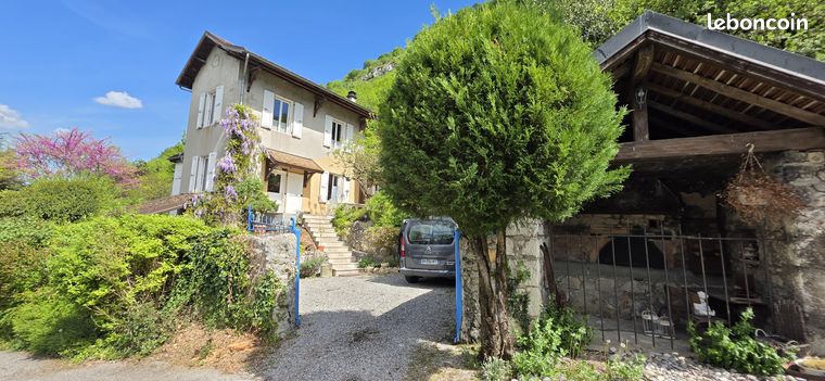 Vente | Maison et grand terrain | 5p | 3ch | 85 m² | Chanaz | Expo Sud-Ouest | Terrasse · Jardin