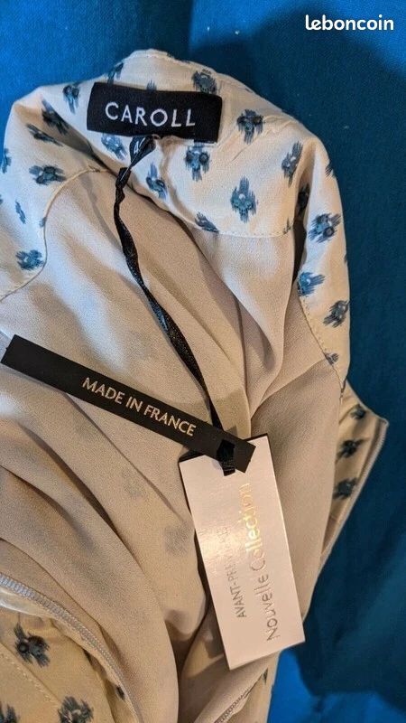 Jupe Caroll En Soie Taille 42 - Couleur Marron, Longueur Genou, Occasion Très Bon état