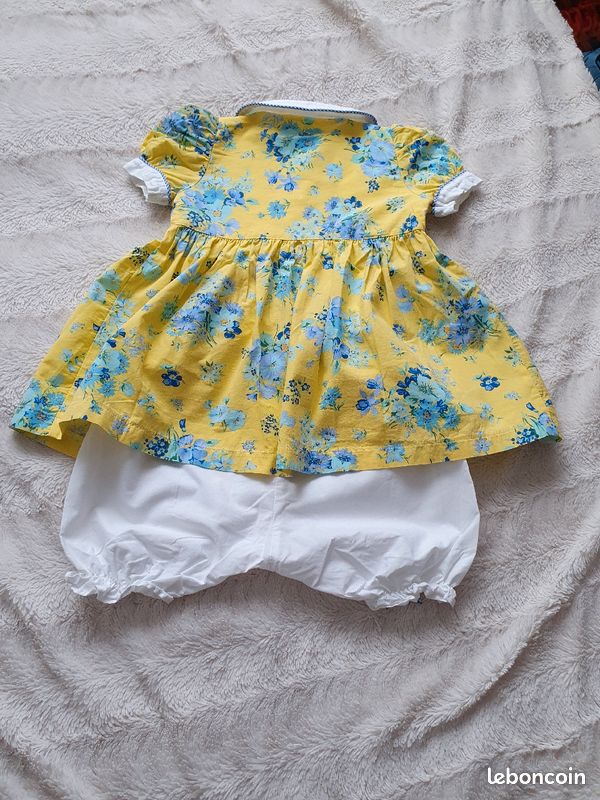 Ensemble robe fleurie et son bloomer 1 an Paul et Julie (image 5)