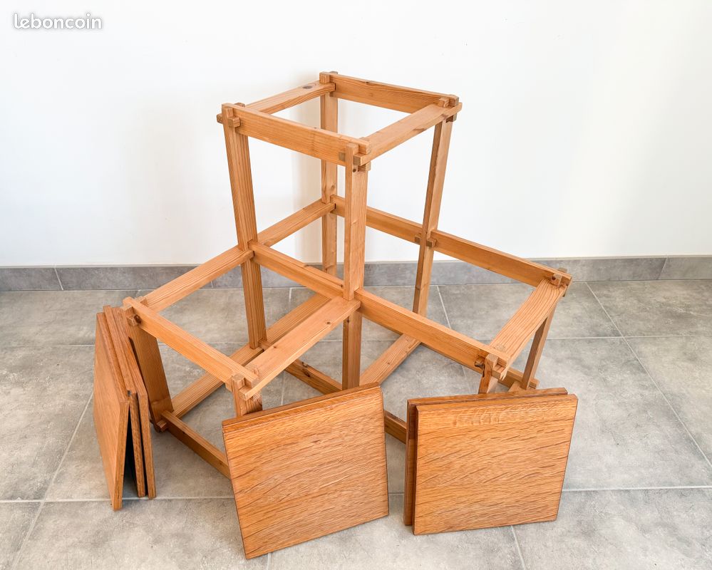 Etagère, bibliothèque en pin, années 70/80' (image 7)