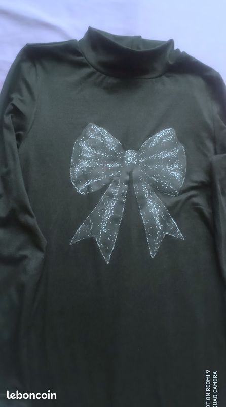 Robe noire à manches longues 38 (image 3)
