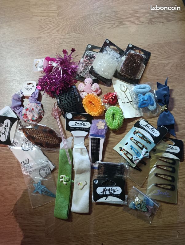 Kit accessoires cheveux neuf, élastiques,pince, bandeaux, enfants et adultes, coiffure (image 1)
